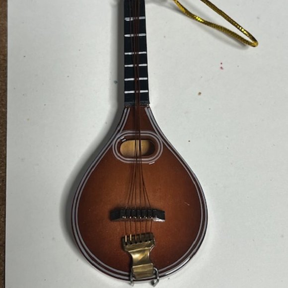 Miniature Mandolin Model Wooden Decorative Musical Instrument Ornament 5" - Picture 5 of 10